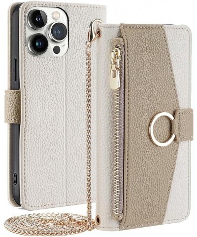 IPhone 12 Pro Max Wallet Case Crossbody IPhone Bag with Card Holder Wallet Zipper Leather Purse Cover (Gray,iPhone 12/12 Pro)...