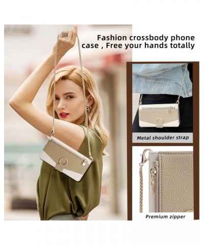 IPhone 12 Pro Max Wallet Case Crossbody IPhone Bag with Card Holder Wallet Zipper Leather Purse Cover (Gray,iPhone 12/12 Pro)...