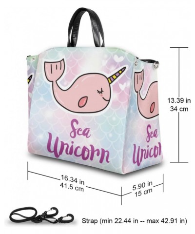 Shark Unicorn Cute Large Tote Bag Women Should Bag Extra Large Tote Bags Waterproof Big Crossbody Tote Bag with inner Pockets...