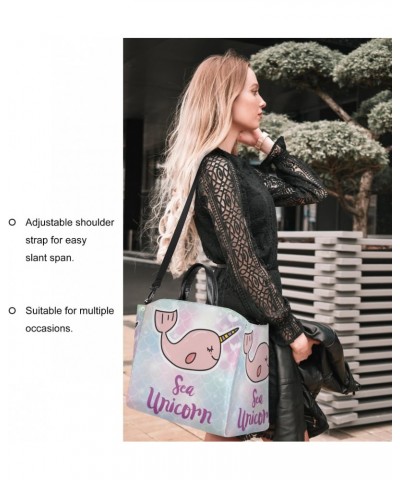 Shark Unicorn Cute Large Tote Bag Women Should Bag Extra Large Tote Bags Waterproof Big Crossbody Tote Bag with inner Pockets...