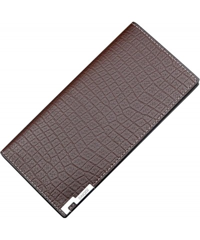 Fashion Long Wallet Artificial Leather Men Business Open Purse Multiple Card Slots Clutch Bag Leather (B, One Size) B One Siz...