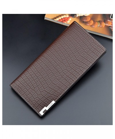 Fashion Long Wallet Artificial Leather Men Business Open Purse Multiple Card Slots Clutch Bag Leather (B, One Size) B One Siz...