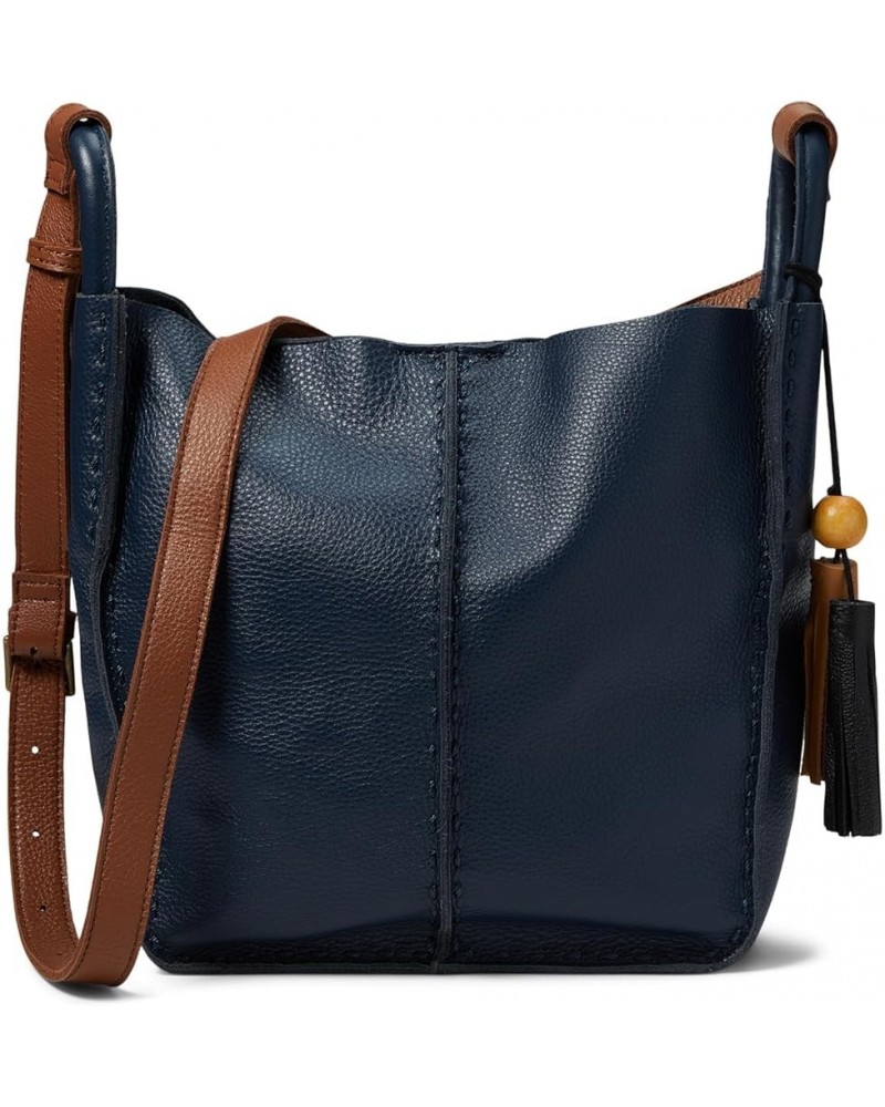 Los Feliz Crossbody Bag in Leather, Large, Unlined Purse with Single Adjustable Shoulder Strap Indigo $41.54 Crossbody Bags