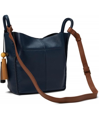 Los Feliz Crossbody Bag in Leather, Large, Unlined Purse with Single Adjustable Shoulder Strap Indigo $41.54 Crossbody Bags