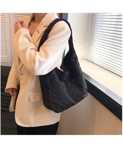 Corduroy Tote Bag Aesthetic Tote Bag Aesthetic Clean Girl Aesthetic Shoulder Bag Purses for Women Shoulder Bag Blue $12.74 Totes