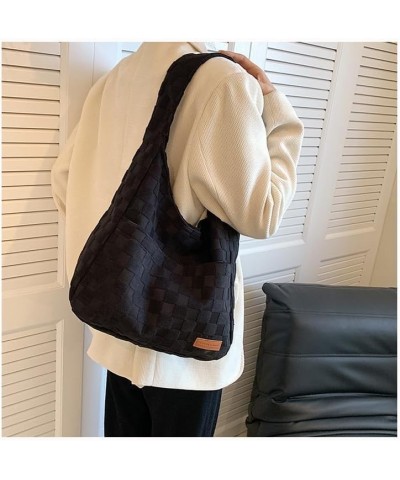 Corduroy Tote Bag Aesthetic Tote Bag Aesthetic Clean Girl Aesthetic Shoulder Bag Purses for Women Shoulder Bag Blue $12.74 Totes