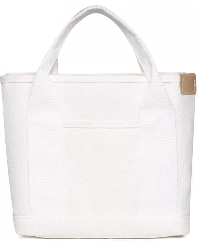 Canvas Tote Bag Large-capacity Handbag Bento Bag White $10.36 Handbags