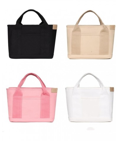 Canvas Tote Bag Large-capacity Handbag Bento Bag White $10.36 Handbags