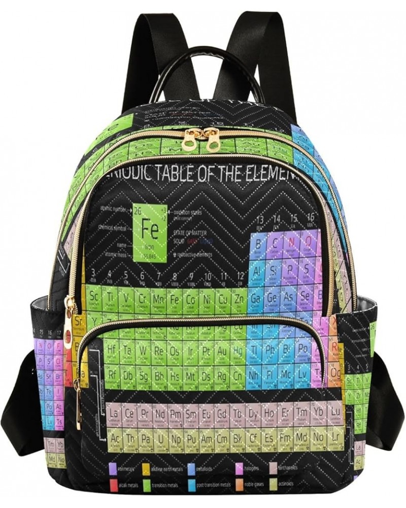 Periodic Table Of The Elements Fashion Backpack Purse Ladies Fashion Rucksack Travel Shoulder Bag Casual Daily Backpack Small...