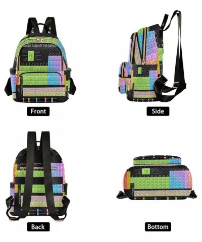 Periodic Table Of The Elements Fashion Backpack Purse Ladies Fashion Rucksack Travel Shoulder Bag Casual Daily Backpack Small...