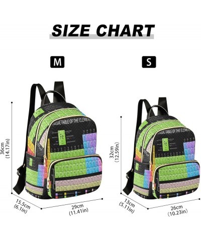 Periodic Table Of The Elements Fashion Backpack Purse Ladies Fashion Rucksack Travel Shoulder Bag Casual Daily Backpack Small...