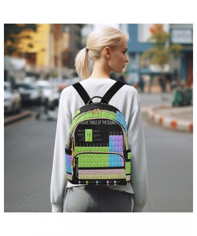 Periodic Table Of The Elements Fashion Backpack Purse Ladies Fashion Rucksack Travel Shoulder Bag Casual Daily Backpack Small...