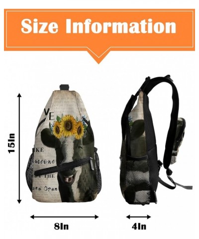 Crossbody Bags for Men Women Waterproof Sling Bag Shoulder Chest Bag Backpack Daypack for Hiking Travel Sports Running Cattle...