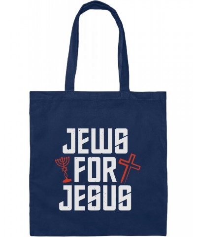 Novelty Gifts for Jewish Christians Funny Jewish Joke ideas Suitable Navy Black Multicolor Canvas Tote Bag $11.89 Totes