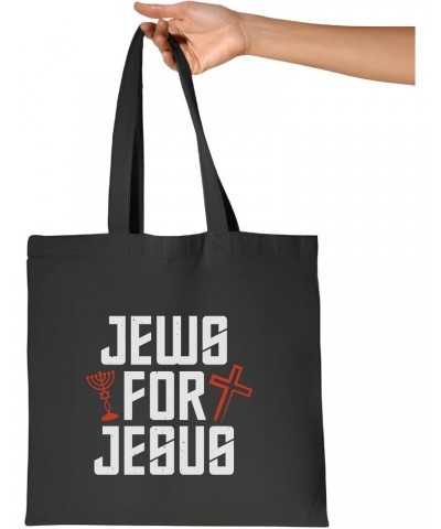 Novelty Gifts for Jewish Christians Funny Jewish Joke ideas Suitable Navy Black Multicolor Canvas Tote Bag $11.89 Totes