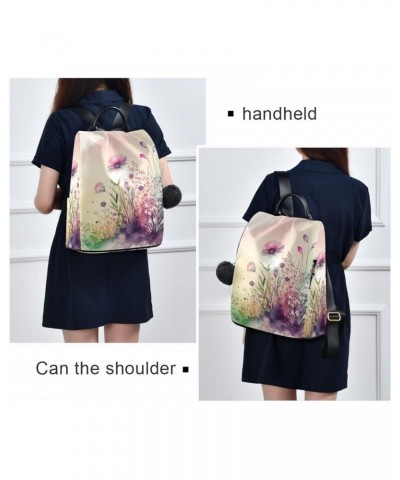 Women Fashion Backpack - Meadow Watercolor, Anti Theft Casual Daypack Shoulder Bag Purse for Travel Work 15 inches $22.13 Bac...