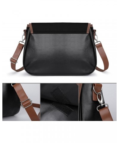 Motorcycle Rider Women's Crossbody Bag PU Leather Satchel Shoulder Purses Messenger Bag $21.46 Shoulder Bags