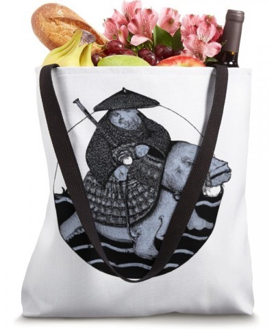 Ancient Japanese Manatee Warrior Tote Bag $12.00 Totes