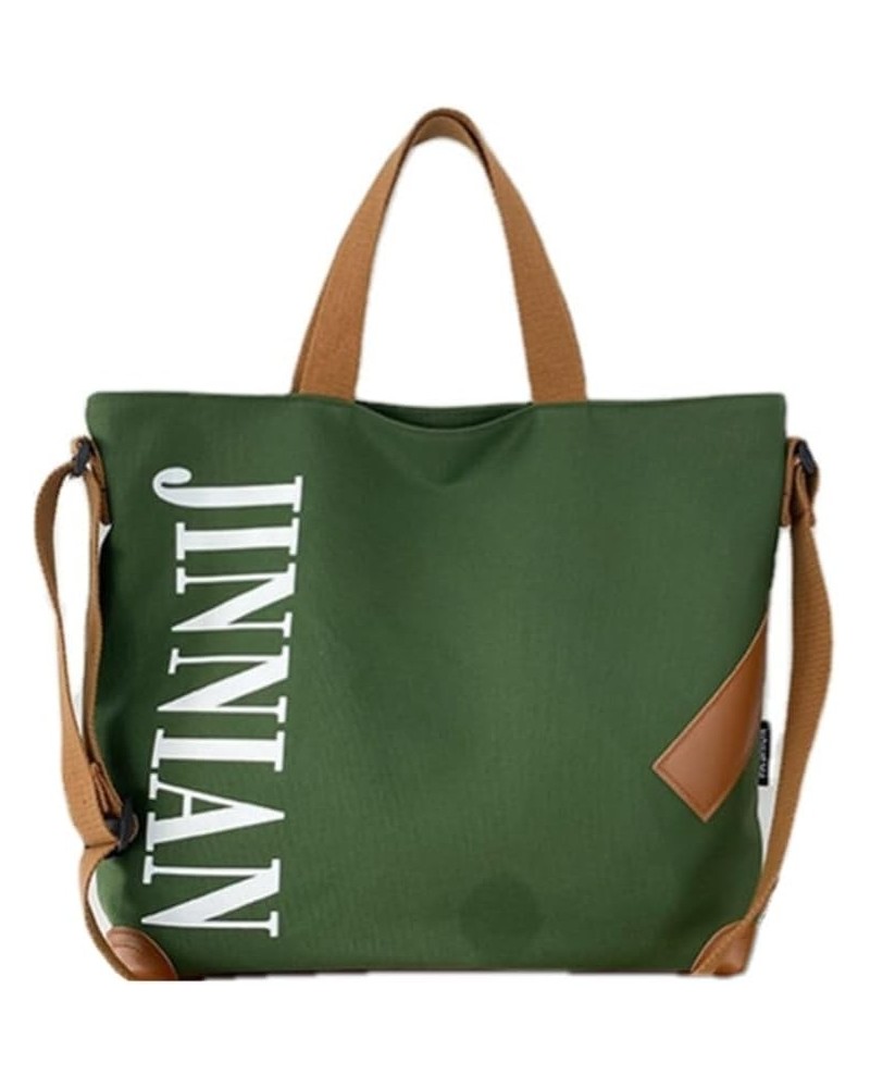 Canvas Tote Bag Casual large capacity commuter tote bag messenger bag shoulder bag crossbody bag for men and women Green $17....