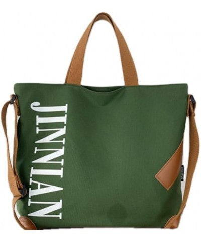 Canvas Tote Bag Casual large capacity commuter tote bag messenger bag shoulder bag crossbody bag for men and women Green $17....