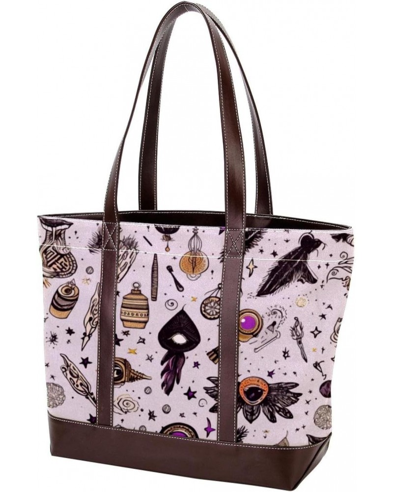 The Tote Bag For Women,Tote Bag With Zipper,Canvas Tote Bag,Cartoon Hand Eye Abstract Handbags $25.19 Totes