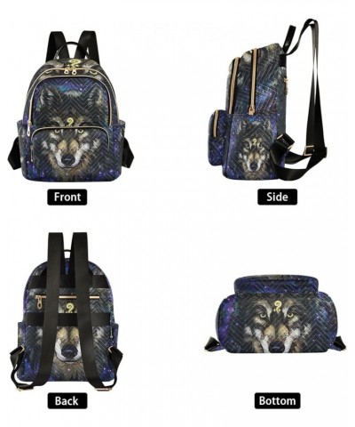 Colorful Wolf Backpack Purse for Women Lightweight Back Pack Casual Daypack Travel Shoulder Bag Bookbag - S Small Multi03 $16...