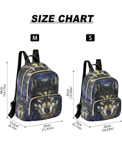 Colorful Wolf Backpack Purse for Women Lightweight Back Pack Casual Daypack Travel Shoulder Bag Bookbag - S Small Multi03 $16...