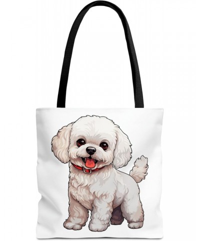 Bichon Frise Tote Bag for Women Men Casual Tote Bag Cloth Canvas Shopping Bags with Handles Cute Bags Everyday Use 16" x 16" ...