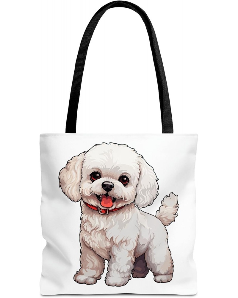 Bichon Frise Tote Bag for Women Men Casual Tote Bag Cloth Canvas Shopping Bags with Handles Cute Bags Everyday Use 16" x 16" ...