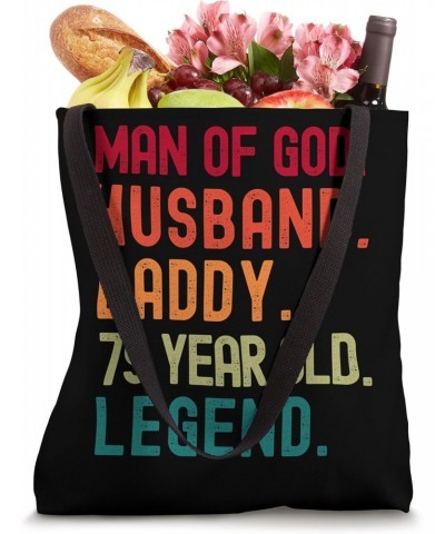 Man of God Husband Dad Funny 79th Birthday Vintage Dad 1944 Tote Bag $11.21 Totes