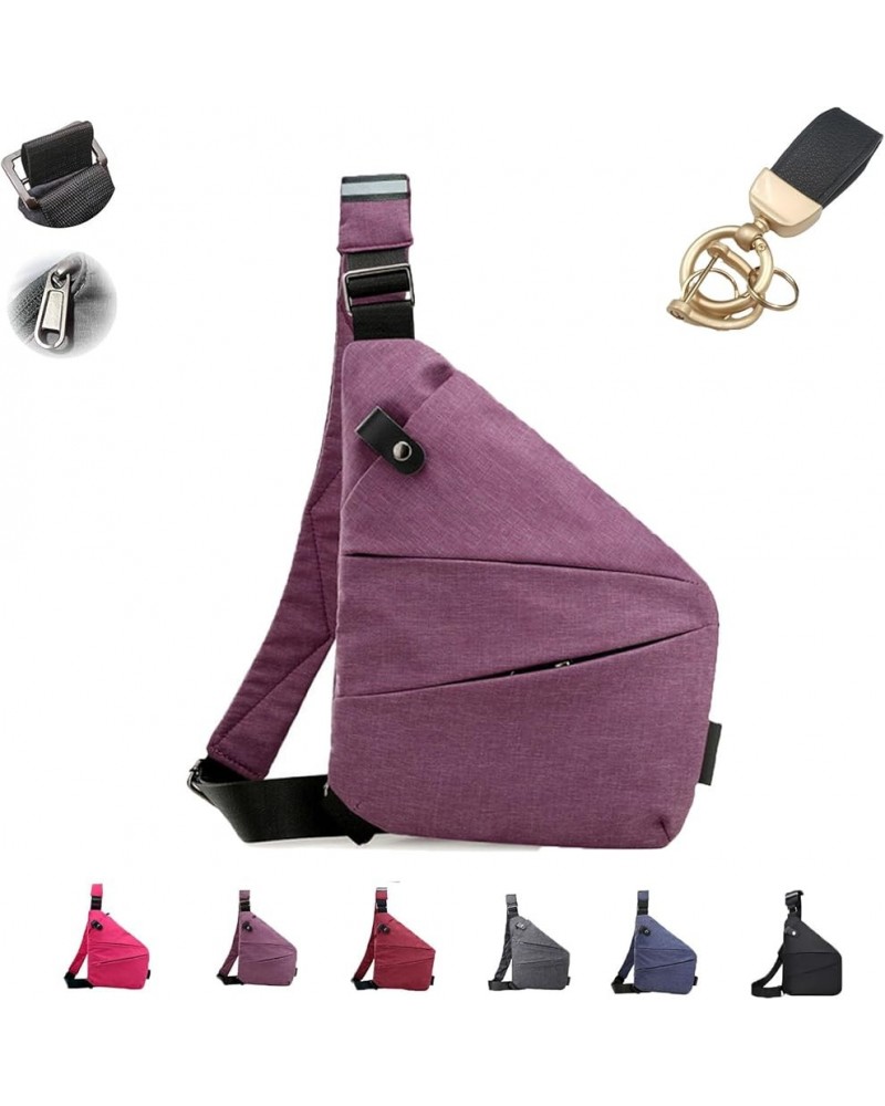 Safecarry Anti - Theft Travel Bag, Safecarry Sleekbag, Travel Crossbody Bags For Women, Ultra Thin Crossbody Bags Purple $10....