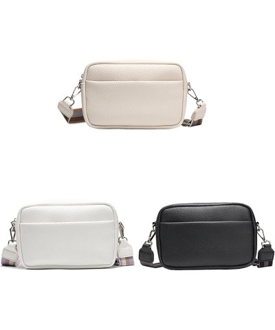 Small Crossbody Bag for women, Wide Strap Cell Phone Purse Shoulder Handbag Wallet, PU Leather (Off-White) Off-white $26.69 T...