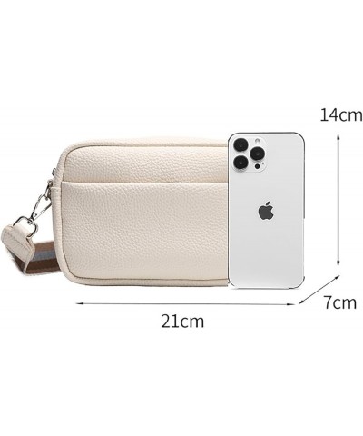 Small Crossbody Bag for women, Wide Strap Cell Phone Purse Shoulder Handbag Wallet, PU Leather (Off-White) Off-white $26.69 T...