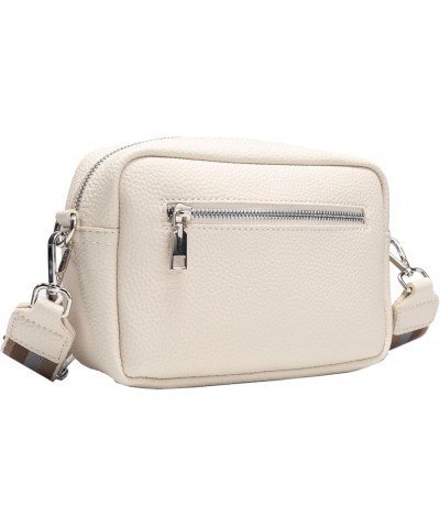 Small Crossbody Bag for women, Wide Strap Cell Phone Purse Shoulder Handbag Wallet, PU Leather (Off-White) Off-white $26.69 T...