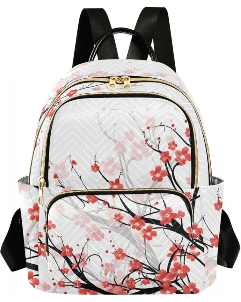 Blooming Plum Fashion Travel Backpack for Women Multi Pockets Lightweight Purse for Women-S Multicolor Medium $12.71 Backpacks