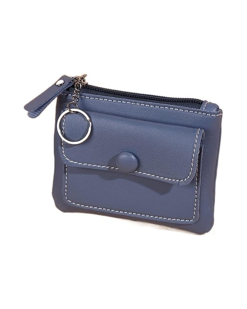 Ladies Zipper Cropped Wallet Card Holder Buckle Purse Key Case (Color : Argento, Size : Universal Size) Universal size Argent...