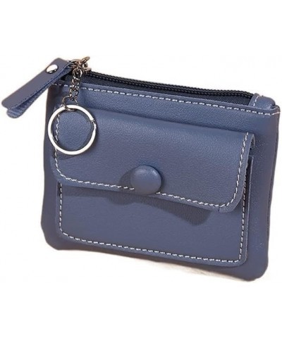 Ladies Zipper Cropped Wallet Card Holder Buckle Purse Key Case (Color : Argento, Size : Universal Size) Universal size Argent...