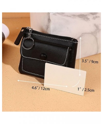 Ladies Zipper Cropped Wallet Card Holder Buckle Purse Key Case (Color : Argento, Size : Universal Size) Universal size Argent...