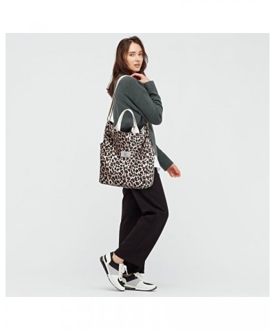 Corduroy Tote Bag, Large Messenger Bag Shoulder Hobo Anti Splash Crossbody Zipper Bag Casual Work Shopping Women Leopard $14....