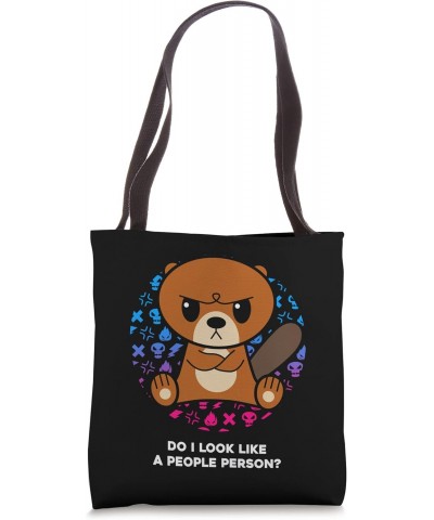 Do I Look Like A People Person Grumpy Nerd Otter Tote Bag $12.97 Totes