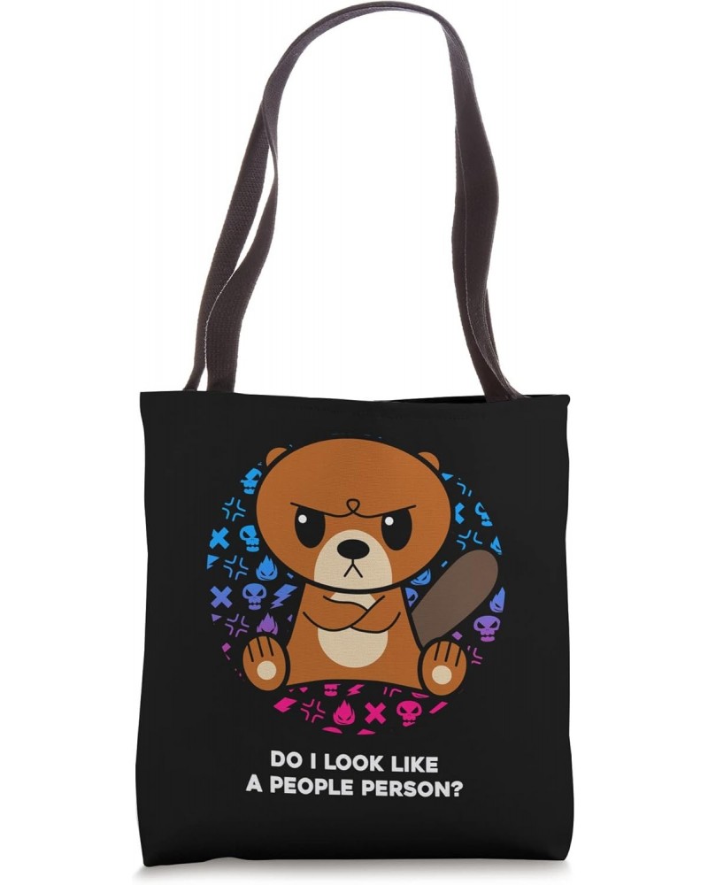 Do I Look Like A People Person Grumpy Nerd Otter Tote Bag $12.97 Totes