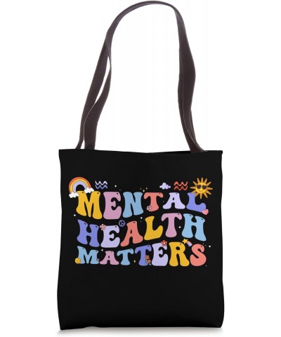 Vintage Groovy Mental Health Matters Tote Bag $16.01 Totes