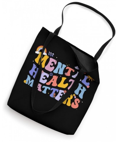 Vintage Groovy Mental Health Matters Tote Bag $16.01 Totes