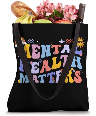 Vintage Groovy Mental Health Matters Tote Bag $16.01 Totes