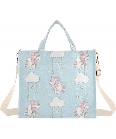 Unicorn Decorated with Cloud and Star Women's Tote Handbags Top Handle Satchel Shoulder Bag Crossbody Bag M $13.53 Totes