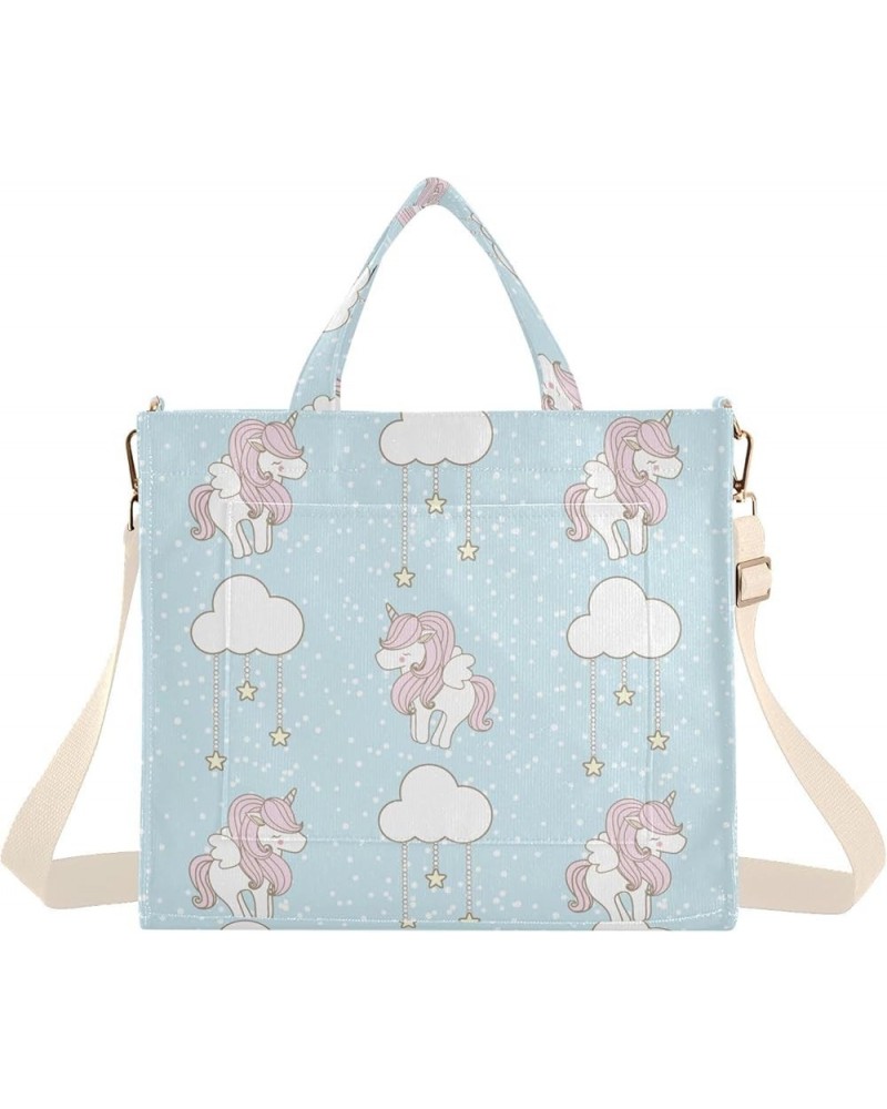 Unicorn Decorated with Cloud and Star Women's Tote Handbags Top Handle Satchel Shoulder Bag Crossbody Bag M $13.53 Totes