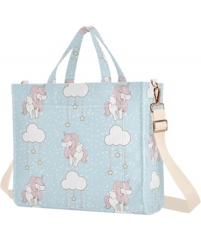 Unicorn Decorated with Cloud and Star Women's Tote Handbags Top Handle Satchel Shoulder Bag Crossbody Bag M $13.53 Totes