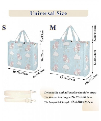 Unicorn Decorated with Cloud and Star Women's Tote Handbags Top Handle Satchel Shoulder Bag Crossbody Bag M $13.53 Totes