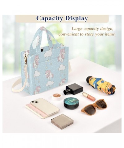 Unicorn Decorated with Cloud and Star Women's Tote Handbags Top Handle Satchel Shoulder Bag Crossbody Bag M $13.53 Totes