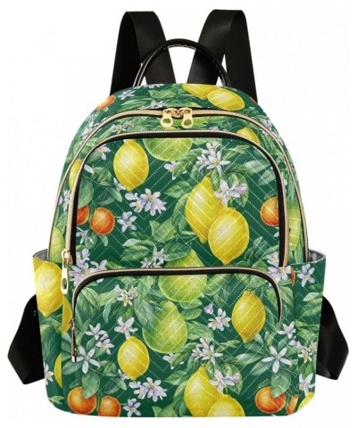 Mini Backpack Purse for Women Lightweight Girls Small Size Lemon Floral Flower Branch School Teens College Traveling Small $1...